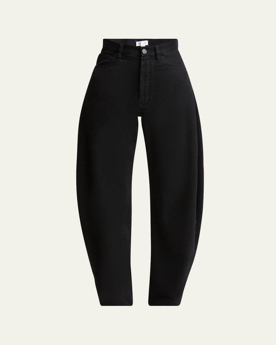 Rounded Leg Denim Pants